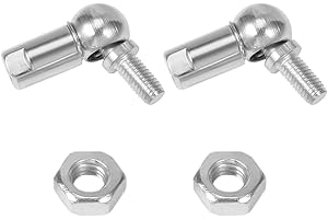 HiPicco Ball Head Joint Rod End Bearing/Ball Socket Universal Joints, 2pcs M10 Right Thread Carbon Steel Angle Ball Joint for Automotive, Hinged Door, Cupboard