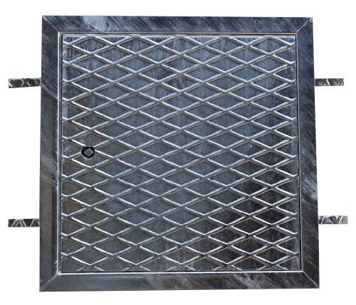 Preisvergleich Produktbild Feuerverzinkter Schachtdeckel, Revisionsdeckel Stahlblech 60 x 60 cm