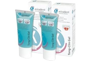 ‎MIRADENT miradent Tong-Clin Zungenreinigungsgel Doppelpack (2 x 50 ml) | Gel zur sanften Beseitigung von Zungenbelägen und Mundgeruch | alkoholfrei | Pflegt mit Kamille, Salbei und Ringelblume