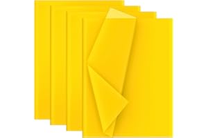 Creavvee® 30 feuilles de papier de soie pour découpage, 50x70cm, jaune