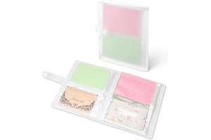 JOSOJOOU 3x5 Karteikarten Organizer 50 Seiten Halten 200 Karten Transparent Karteikarten Ordner Durchsichtiger Kunststoffhalter Karteikarten-Halter Karteikartenheft Für Notizen Lernkarten Und Rezepte