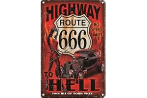 Ducomi Quadri Vintage Targhe Metallo Decorative Cucina e Casa - Targa con Stampe Americane Decorazione Muro Parete - Quadro Metallico Appendere - Poster Accessori Arredo Soggiorno (Journey 50194)