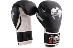 ‎SILVER RADO SILVER RADO® Boxhandschuhe für professionelles Kampfsporttraining Muay Thai Kickboxen MMA Sparring Schlagen Boxhandschuhe aus Leder für Männer und Frauen 8 10 12 14 16 oz