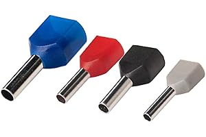 edi-tronic Twin tulejki kablowe izolowane 2 x 0,75 mm² 100 szt. TE-2 x 0,75 mm² szare