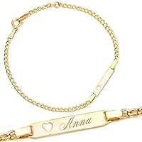 Bracciale Bambina In Oro 9kt Con Angioletto E Cuore - Personalizzabile, Per Battesimo, Comunione, Nascita - Foto 7