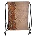 Produktbild Trsdshorts Drawstring Backpacks Bags,Western,Rusty Stars on Wooden Background Aged Antique Vintage Country Design Decorative,Dark Orange Warm Taupe Soft Satin,5 Liter Capacity,Adjustable STRI