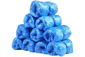 GLOBAL CARE MARKET Couvre-chaussures jetables pour usage domestique et commercial - 200 pièces Couvre-chaussures jetables Bleu