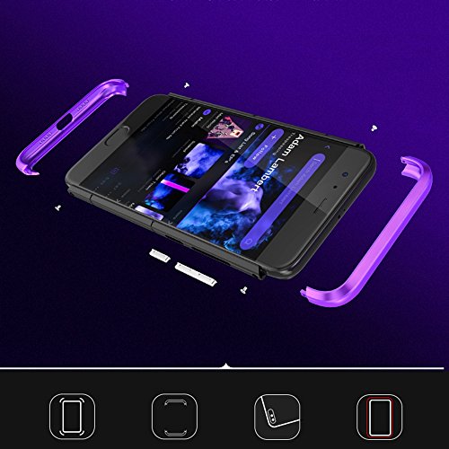 Xiaomi Mi 6 Funda   SHANGRUN Bumper Cover con cubierta de la PC dura   Marco de aleaci  n de aluminio Funda Carcasa Tapa caso para Xiaomi Mi 6 Negro Plata