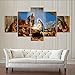 Produktbild Qthxqa Wandkunst Poster Moderne Leinwanddruck Malerei Schlafzimmer 5 Stücke Geburt Christian Jesus Modularer Bilderrahmen Wohnkultur Wohnzimmer40X60X2 40X80X2 40X100X1