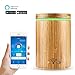 Produktbild Wifi Smart Aroma Diffuser mit Alexa (Amazon Echo/Echo dot), AOZBZ Natürlicher Bambus 4 in 1 Ultraschall Ätherischesöl Öl Diffusor, Mist Luftbefeuchter, Luftreiniger und RGB Buntes LED Licht, 320ML Aromatherapie Diffusor mit Timer und Auto Off