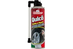RHÜTTEN Rhutten, Quico, Bomboletta Spray Gonfia e Ripara Pneumatici Auto, Moto, Kit Gonfiaggio Gomme, 300ml