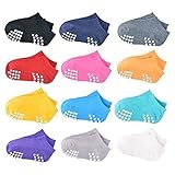 Antirutsch Babysöckchen Schlupf Socken für Baby | verschiedene Farben (12 Paar)