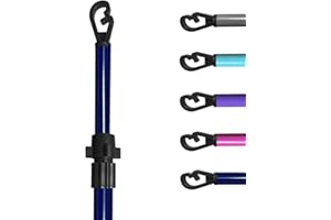 DNQ Heavy Duty Metal Telescopic Washing Line Prop Pole Home Garden Pole Clothing Laundry Support Outdoor Indoor Airer Rope String Extendable from 1.2 to 2.4M/8ft (Blue- 1 Props)