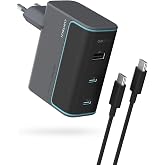 CUKTECH USB C Charger 100W with 3 GAN III and PD3.0 Ports, Multiple Compact for MacBook Air/Pro, iPad Pro, iPhone 16/15/14/13