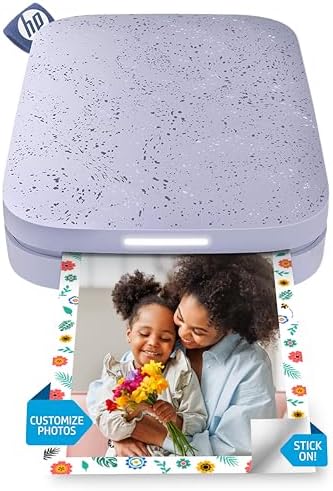 HP Sprocket Stampante fotografica istantanea portatile 5x7.6 cm (Viola) Stampa le immagini su carta adesiva ZINK dai tuoi dispositivi iOS e Android