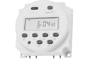 Timeromkopplare 12VDC 16A Digital elektronisk LCD-tidsreläomkopplare Programmerbar LCD Digital mikrodator Mini-kontroll Power