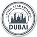 Produktbild DestinationVinyl 2 x 10cm/100mm VAE Dubai Vinyl Selbstklebende Sticker Aufkleber Laptop Reisen Gepäckwagen Cool Zeichen Spaß #5110