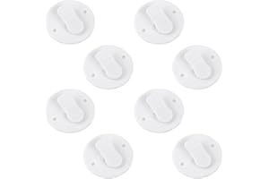 HUATEEN Duschvorhang Haken,8 Stück Schutz-Spritzschutz-Clips Weiß Duschvorhang Clips Selbstklebende Halterung Winddichte Vorhang Clips Spritzschutz Wand für Dusche Hängend Camper Badezimmer