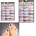 2016 FEITONG 144PCS Acrylic French design fake toenails nail tips full cover false nail art