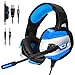 Produktbild ECHTPower PS4 Headset Gaming Kopfhörer mit Mikrofon LED Effekt On Ear Surround Sound Ohrhörer und Lautstärkeregelung für PS4 Xbox One PC Laptop Tablet Mobile Phones Blau