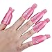 Sanwood Beauty 10x Nail Art Tool Soak Off Cap UV Gel Polish Remover Wrap (Pink)