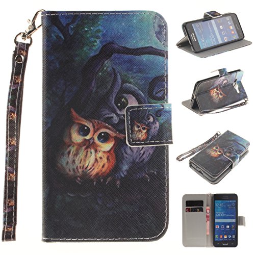 Nancen Samsung Galaxy Grand Prime SM-G530 G531F (5,0 Zoll) Handytasche / Handyhülle. Flip Etui Wallet Case in Bookstyle - Premium PU Lederhülle Hülle Cover Mit Lanyard / Strap, Standfunktion, Kreditkarte und Brieftasche