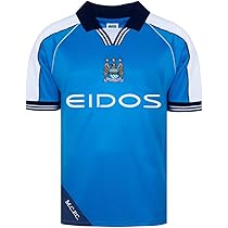 Score Draw Manchester City 1993 Away Retro Shirt White/Navy