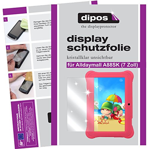 dipos Alldaymall A88SK 17,8 cm (7 Zoll) Schutzfolie (2 Stück) - kristallklare Premium Folie Crystalclear