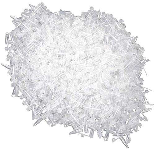 Dojore Lot de 50 Micro Plastique Tube à essai fioles avec Snap Cap. 0.5 ML Effacer contenants. Format Voyage Liquide Pots. Centrifugeuse, Lab, cosmétiques, échantillon, Test de stabilité