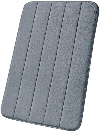Intbase Bathroom Rugs, Bathroom mat, Non-slip Bath mat Soft coral velvet fabric mat for bathroom,Baby kids safety,bedroom doorway and Living room door 31.5 * 19.7inch（Dark gray）