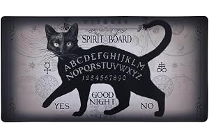 Konix Alchemy Gaming-Mauspad XXL 90 x 46 cm - rutschfeste Mikrofaser-Oberfläche - Gummi - Ouija-Board-Motiv - Schwarz