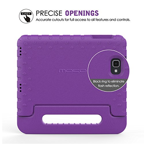 MoKo Samsung Galaxy Tab A 10.1 Hülle – Superleicht EVA Stoßfest Kinderfreundlich Kinder Schutzhülle mit umwandelbarer Handgriff Handle/Standfunktion für Galaxy Tab A (2016) T580N 10.1″ Tablet-PC, Violett - 3