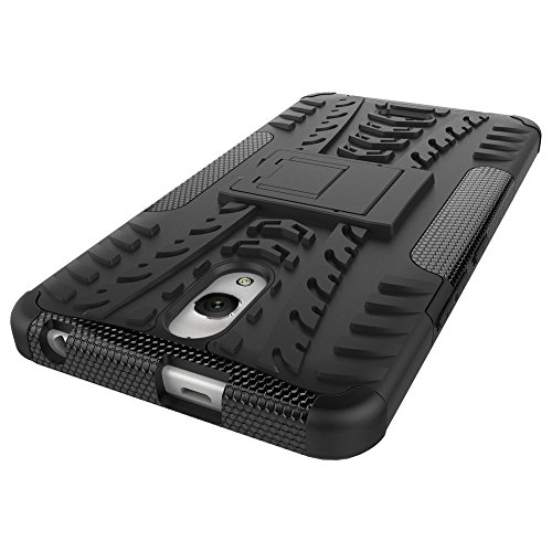 Alcatel Pixi 4 6 inch 3G 8050 Funda   Anzhao Heavy Duty silicona h  brida con soporte C  scara de Cubierta Protectora de Doble Capa Funda Caso para Alcatel Pixi 4 6 inch 3G 8050  Negro 