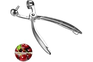 TUMNEA Snocciolatore per ciliegie in acciaio inox Snocciolatore per ciliegie Strumento per rimuovere noccioli di ciliegie Snocciolatore per olive Utensili da cucina per la rimozione rapida dei noccioli