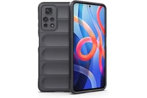 RankOne Airbag Funda de Silicona Líquida para Redmi Note 11 Pro (4G) / 11 Pro 5G / 12 Pro (4G) / 11E Pro (6.67" Inches) - Gris Oscuro