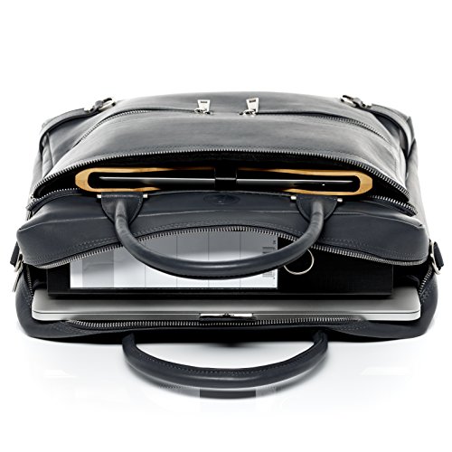 FEYNSINN Laptoptasche BETH – Umhängetasche groß fit für 15″ laptop, iPad – Schultertasche echt Leder - 8