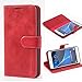Price comparison product image Samsung Galaxy J5 (2016) Case,Mulbess Leather Case, Flip Folio Book Case, Money Pouch Wallet Cover with Kick Stand for Samsung Galaxy J5 (2016),Wine Red