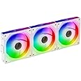 TZMRIT Reverse Flow UNI FAN White Triple Pack,Infinity Fans 120mm,Rgb Fan 120mm,ARGB Fans 120mm,Daisy Chain PC Fans