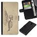 Produktbild UPPERHAND Stilvoll Bild Klapp Leder Brief Tasche Kartenhalter Kunstleder Flip mit TPU Handy Schutz Hülle Case Etui Cover Schale Für Samsung Galaxy Note 4 SM-N910 - angel wings Tod Hölle skelett