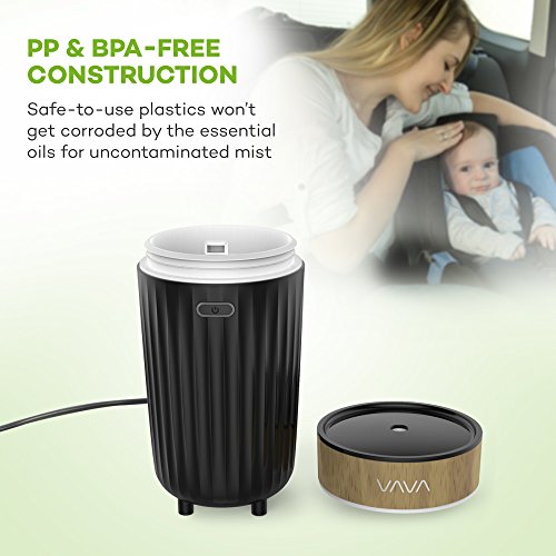 Aroma Diffuser VAVA Auto Luftbefeuchter 60ml Tragbarer Duftzerstäuber für den Auto-Getränkehalter USB-Kabel, 2 Nebeleinstellungen, Auto-Aus, PP & BPA-Frei - 5