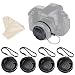 Produktbild Pasway Objektivdeckel 4pcs Kameraobjektiv Kappe Set mit Clip Verschluss Cap für Canon, Nikon, Sony DSLR (49mm)