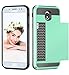Produktbild Coolden Samsung Galaxy J5 2017 Hülle, Premium Handyhülle mit Kartenfach Silikon TPU + Hard PC Bumper Cover Doppelschichter Schutz Handytasche für Samsung Galaxy J5 DUOS 2017 (Minzgrün)