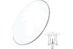 V3VOGUE Piano Vetro Temperato per Tavolo, Piano Tavolo in Vetro Trasparente Rotondo 40cm 50cm 65cm 70cm 80cm 90cm 100cm, Piano in Vetro Rotondo per Tavoli da Pranzo/Tavolini da caffè