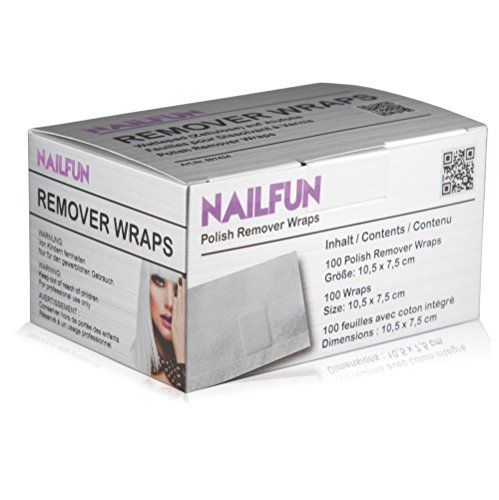 100 Polish Remover Wraps Pads – Hilfsmittel zum einfachen entfernen von UV-Lack oder Nagellack - 2