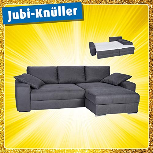 Preisvergleich Produktbild Unbekannt Ecksofa - Graphit - Dauerschläfer