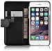 Produktbild JAMMYLIZARD Lederhülle für iPhone 6 / 6s | Ledertasche [ Wallet Tasche Series ] Leder Book Case Hülle Flip Cover Schutzhülle mit Kartenfach, Schwarz