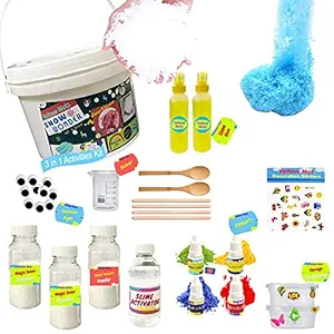 Yellow Nuts 3 in 1 Activity Kit for Kids Learning Toys for 6 7 8 9 10 11 12 Yrs Old Girls and Boys DIY Activity Toys - Magic Snow Making Kit - 3 Activity 1 Kit (Snow Wonder Kit)