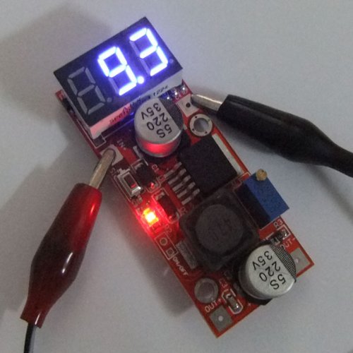 DROK® DC-DC-LM2596 einstellbarer Spannungsregler , 4.5-28V zu 1.3-25V Buck Converter Spannungsstabilisator Modul, Step Down Converter mit blauem LED-Digitalanzeige Voltmeter - 2