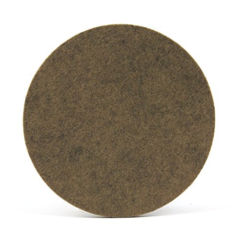 Bio Glasuntersetzer rund 10cm für Gläser 6er Set, 100% Woll-Filz, Getränke-Untersetzer Farbe wählbar (Terra / beige meliert) - 4