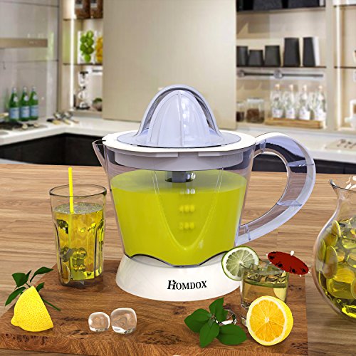 Homdox Zitruspresse Elektrisch Citrus Squeezer Juicer mit Start / Stopp Automatik 1L, 40W für Orangen Mandarinen Grapefruits Limetten Zitronen - 3